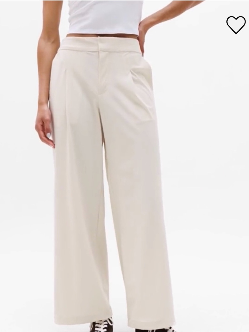 Athlete Pinnacle Wide Leg Off White Trousers Size 14T